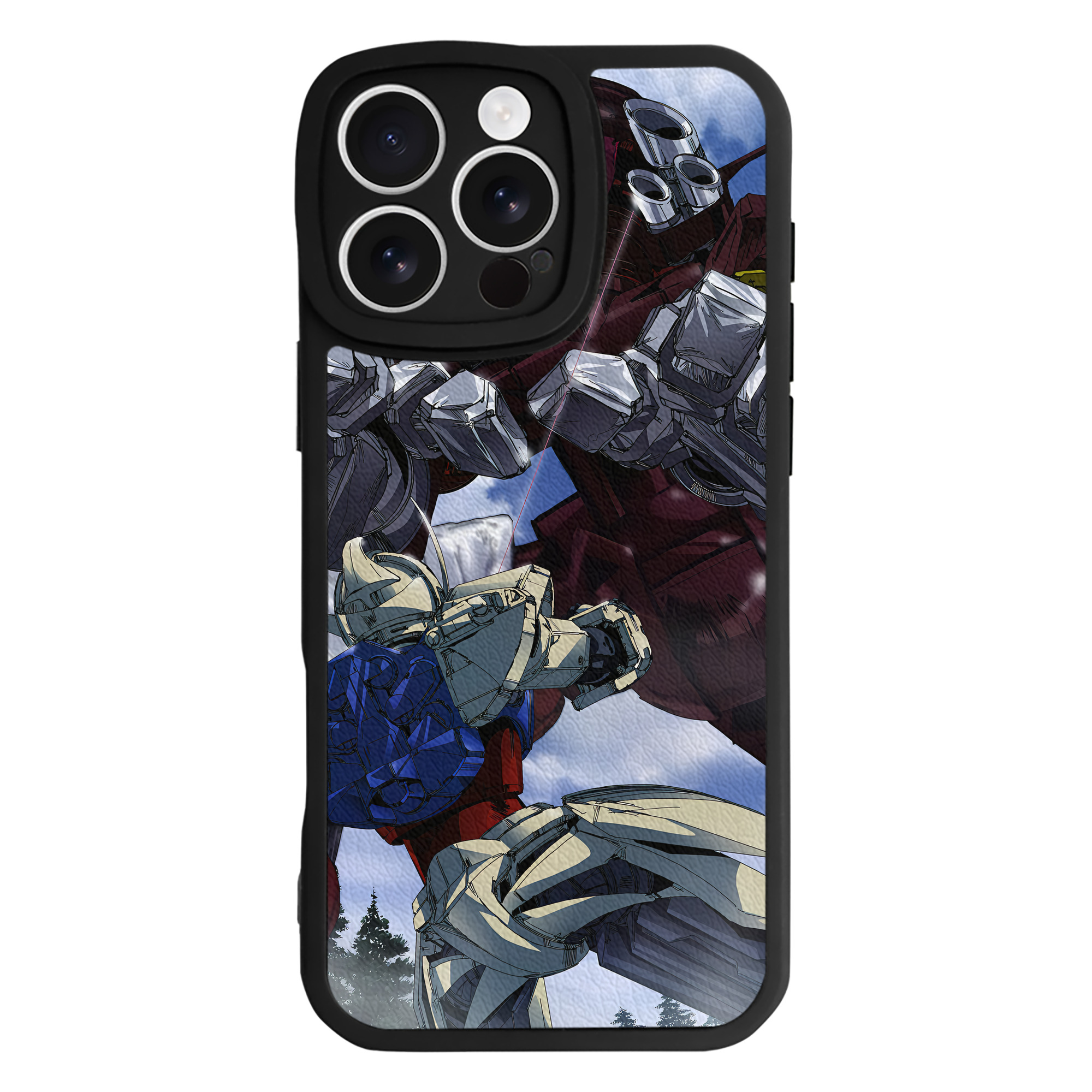 （画像用） 機動戦士ガンダム Mobile Suit Gundam 【iPhone 16シリーズ対応】シリコンスマホケース（レザー調） 材質：シリコン